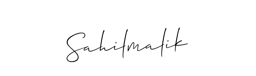 Also we have Sahilmalik name is the best signature style. Create professional handwritten signature collection using Allison_Script autograph style. Sahilmalik signature style 2 images and pictures png