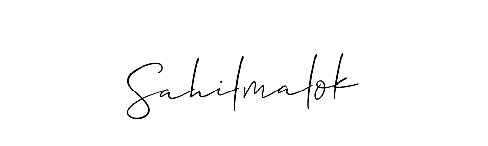 if you are searching for the best signature style for your name Sahilmalok. so please give up your signature search. here we have designed multiple signature styles  using Allison_Script. Sahilmalok signature style 2 images and pictures png