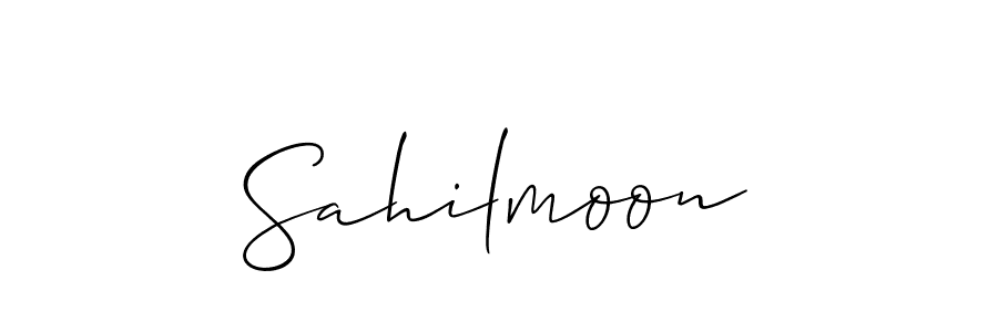 Create a beautiful signature design for name Sahilmoon. With this signature (Allison_Script) fonts, you can make a handwritten signature for free. Sahilmoon signature style 2 images and pictures png