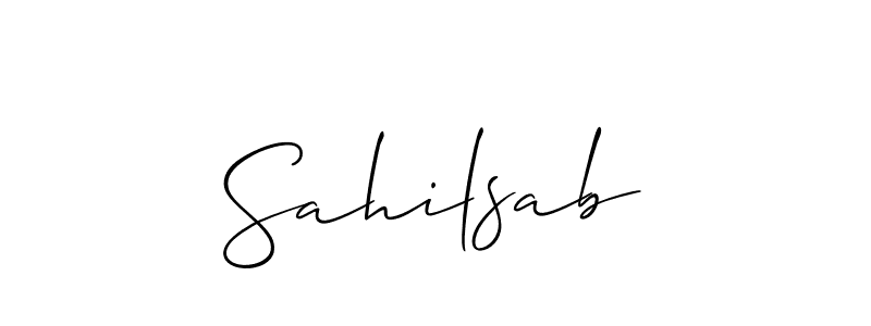 You should practise on your own different ways (Allison_Script) to write your name (Sahilsab) in signature. don't let someone else do it for you. Sahilsab signature style 2 images and pictures png