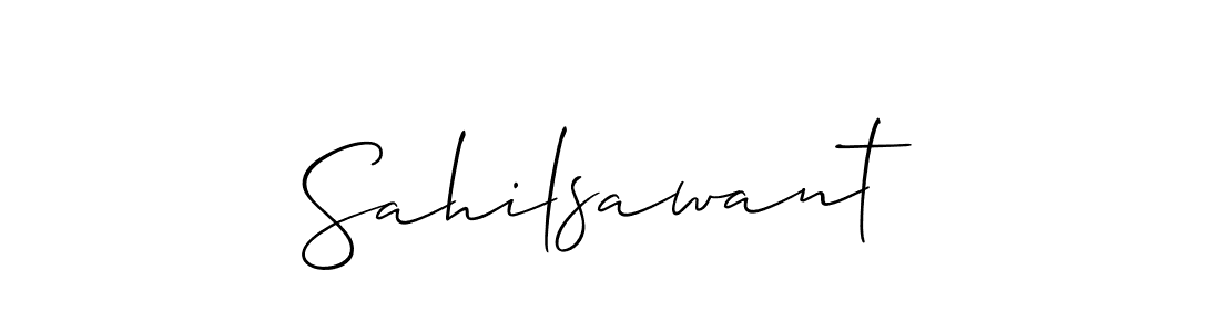 The best way (Allison_Script) to make a short signature is to pick only two or three words in your name. The name Sahilsawant include a total of six letters. For converting this name. Sahilsawant signature style 2 images and pictures png