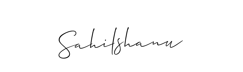 Once you've used our free online signature maker to create your best signature Allison_Script style, it's time to enjoy all of the benefits that Sahilshanu name signing documents. Sahilshanu signature style 2 images and pictures png