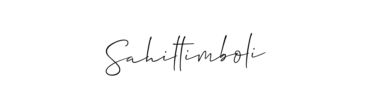 It looks lik you need a new signature style for name Sahiltimboli. Design unique handwritten (Allison_Script) signature with our free signature maker in just a few clicks. Sahiltimboli signature style 2 images and pictures png