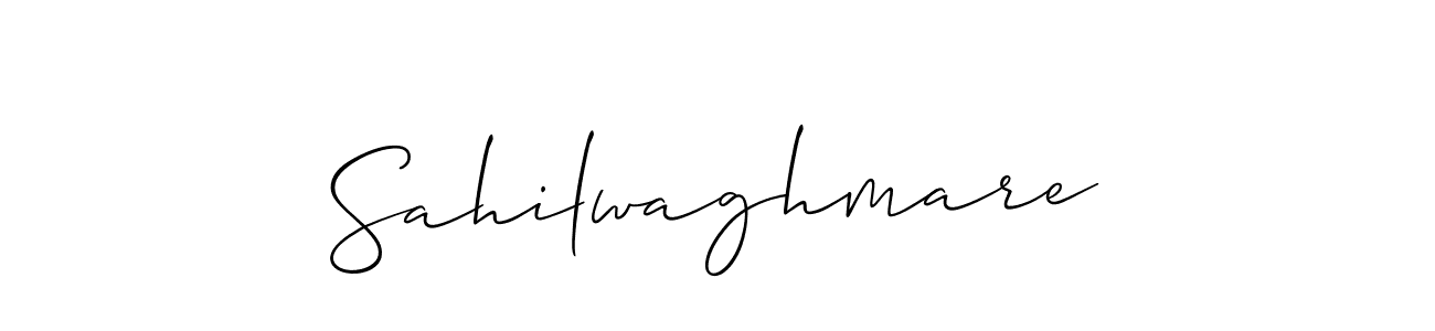 Create a beautiful signature design for name Sahilwaghmare. With this signature (Allison_Script) fonts, you can make a handwritten signature for free. Sahilwaghmare signature style 2 images and pictures png
