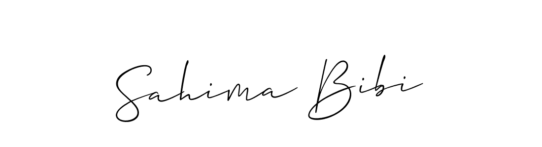 Use a signature maker to create a handwritten signature online. With this signature software, you can design (Allison_Script) your own signature for name Sahima Bibi. Sahima Bibi signature style 2 images and pictures png