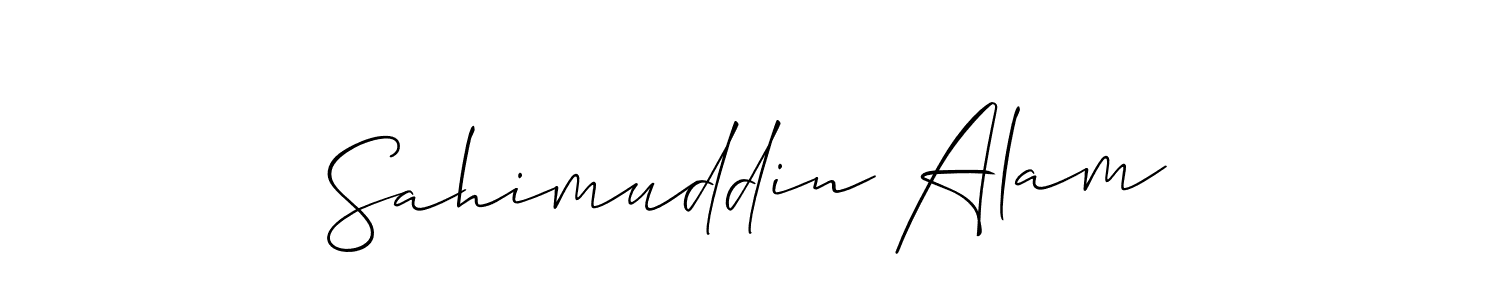 Also we have Sahimuddin Alam name is the best signature style. Create professional handwritten signature collection using Allison_Script autograph style. Sahimuddin Alam signature style 2 images and pictures png