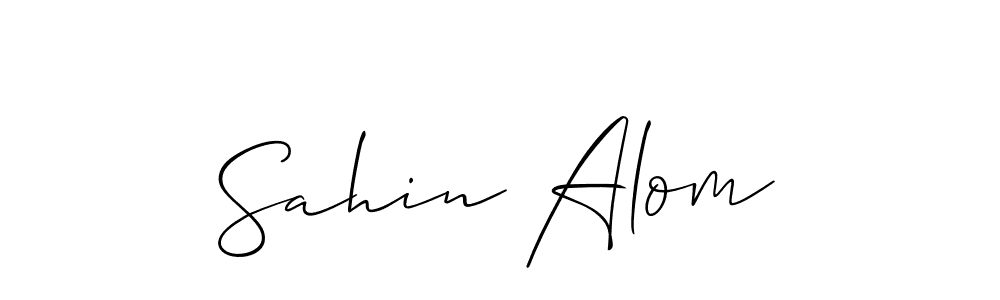Use a signature maker to create a handwritten signature online. With this signature software, you can design (Allison_Script) your own signature for name Sahin Alom. Sahin Alom signature style 2 images and pictures png