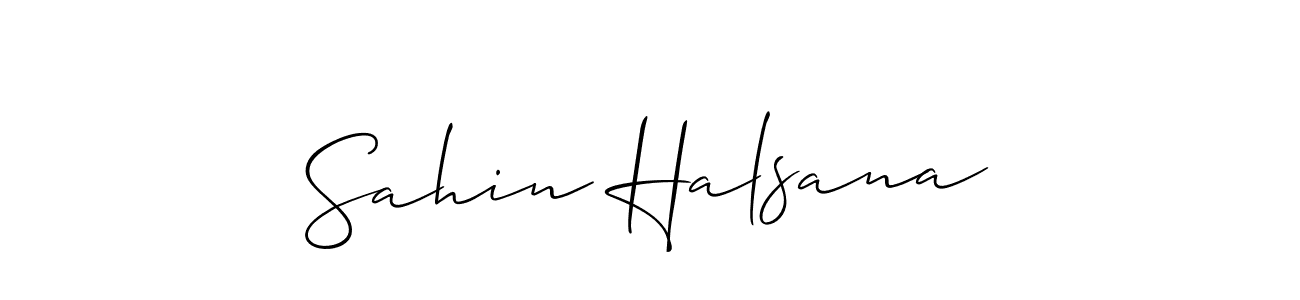 if you are searching for the best signature style for your name Sahin Halsana. so please give up your signature search. here we have designed multiple signature styles  using Allison_Script. Sahin Halsana signature style 2 images and pictures png