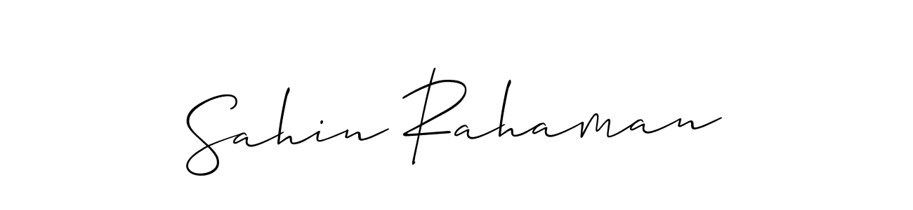 How to make Sahin Rahaman signature? Allison_Script is a professional autograph style. Create handwritten signature for Sahin Rahaman name. Sahin Rahaman signature style 2 images and pictures png