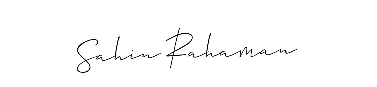 Allison_Script is a professional signature style that is perfect for those who want to add a touch of class to their signature. It is also a great choice for those who want to make their signature more unique. Get Sahin Rahaman name to fancy signature for free. Sahin Rahaman signature style 2 images and pictures png