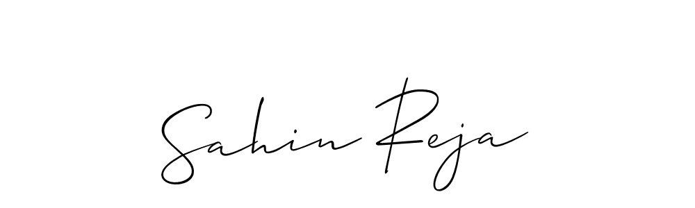 Sahin Reja stylish signature style. Best Handwritten Sign (Allison_Script) for my name. Handwritten Signature Collection Ideas for my name Sahin Reja. Sahin Reja signature style 2 images and pictures png