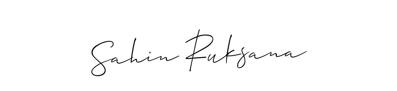 Allison_Script is a professional signature style that is perfect for those who want to add a touch of class to their signature. It is also a great choice for those who want to make their signature more unique. Get Sahin Ruksana name to fancy signature for free. Sahin Ruksana signature style 2 images and pictures png