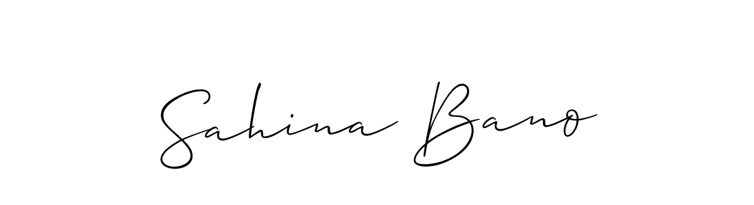 Also we have Sahina Bano name is the best signature style. Create professional handwritten signature collection using Allison_Script autograph style. Sahina Bano signature style 2 images and pictures png