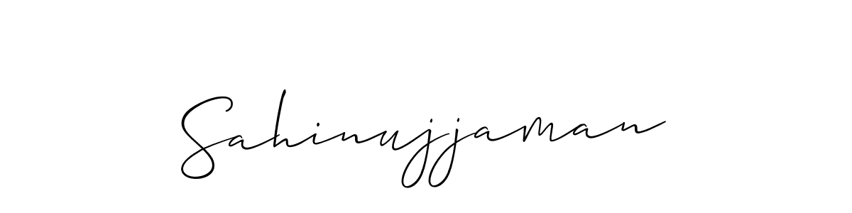 Also You can easily find your signature by using the search form. We will create Sahinujjaman name handwritten signature images for you free of cost using Allison_Script sign style. Sahinujjaman signature style 2 images and pictures png