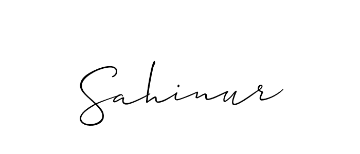 Sahinur stylish signature style. Best Handwritten Sign (Allison_Script) for my name. Handwritten Signature Collection Ideas for my name Sahinur. Sahinur signature style 2 images and pictures png