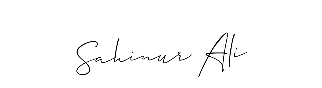 Design your own signature with our free online signature maker. With this signature software, you can create a handwritten (Allison_Script) signature for name Sahinur Ali. Sahinur Ali signature style 2 images and pictures png