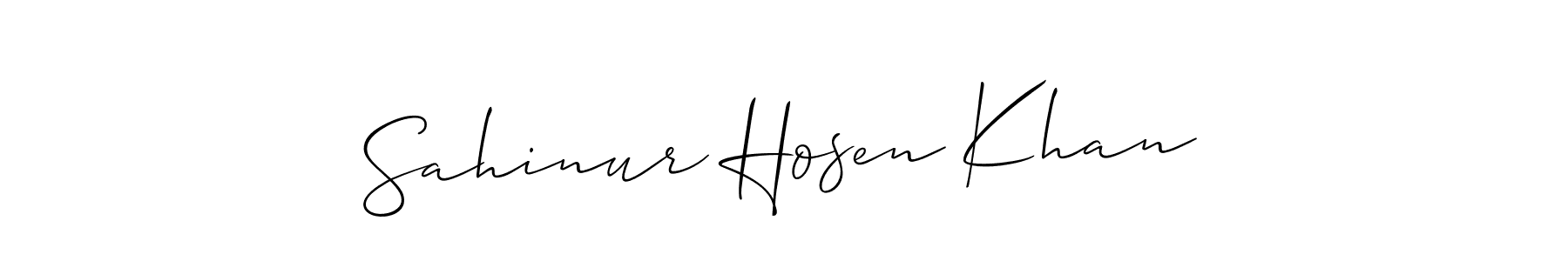 This is the best signature style for the Sahinur Hosen Khan name. Also you like these signature font (Allison_Script). Mix name signature. Sahinur Hosen Khan signature style 2 images and pictures png