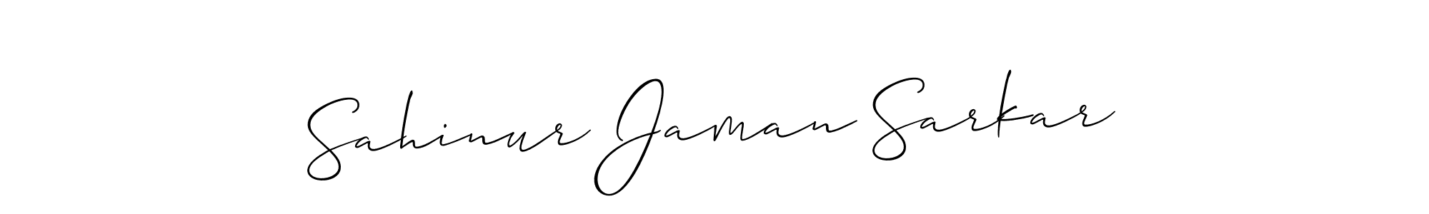 You should practise on your own different ways (Allison_Script) to write your name (Sahinur Jaman Sarkar) in signature. don't let someone else do it for you. Sahinur Jaman Sarkar signature style 2 images and pictures png