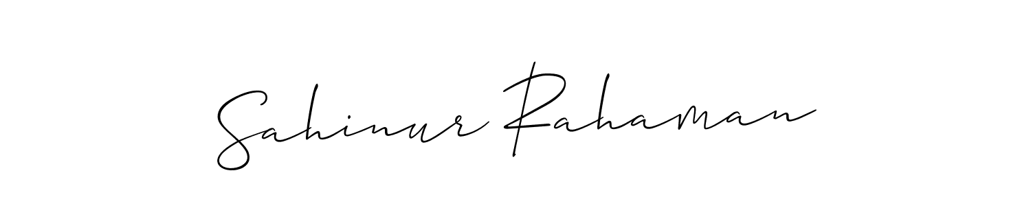 Use a signature maker to create a handwritten signature online. With this signature software, you can design (Allison_Script) your own signature for name Sahinur Rahaman. Sahinur Rahaman signature style 2 images and pictures png