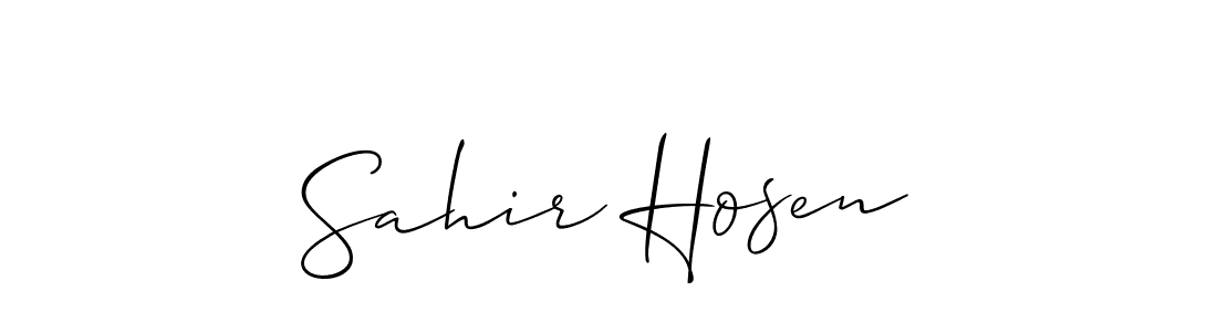 Use a signature maker to create a handwritten signature online. With this signature software, you can design (Allison_Script) your own signature for name Sahir Hosen. Sahir Hosen signature style 2 images and pictures png