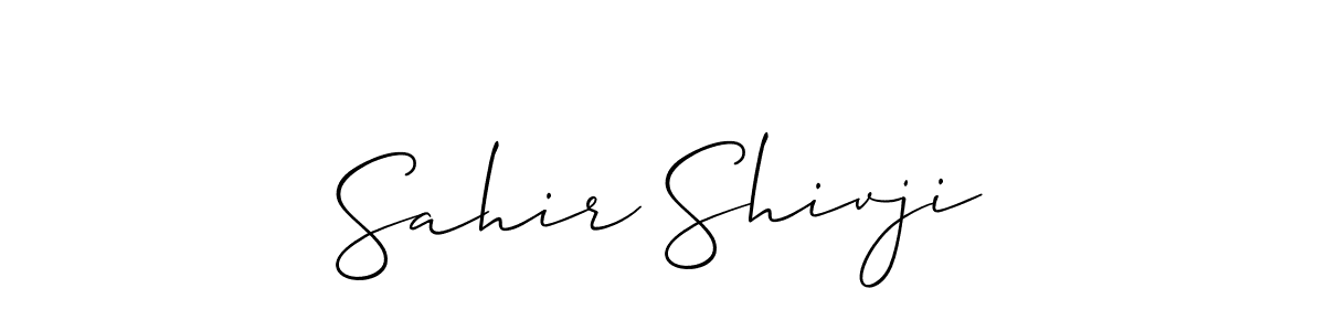 if you are searching for the best signature style for your name Sahir Shivji. so please give up your signature search. here we have designed multiple signature styles  using Allison_Script. Sahir Shivji signature style 2 images and pictures png