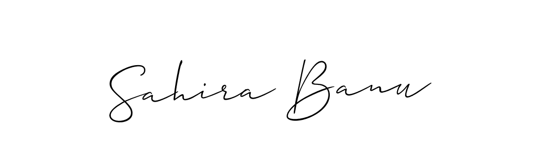 How to make Sahira Banu name signature. Use Allison_Script style for creating short signs online. This is the latest handwritten sign. Sahira Banu signature style 2 images and pictures png