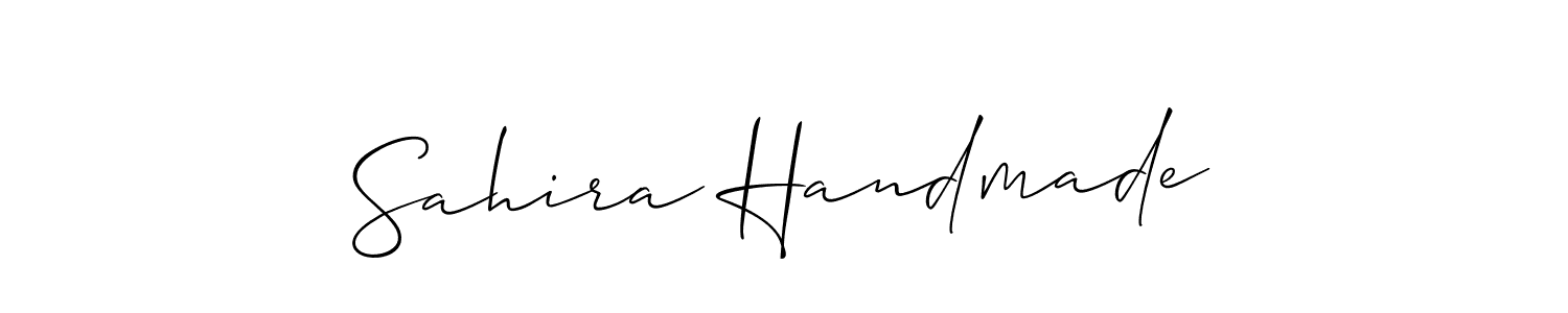 if you are searching for the best signature style for your name Sahira Handmade. so please give up your signature search. here we have designed multiple signature styles  using Allison_Script. Sahira Handmade signature style 2 images and pictures png