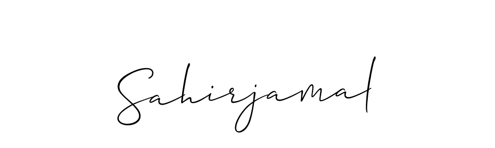 Also we have Sahirjamal name is the best signature style. Create professional handwritten signature collection using Allison_Script autograph style. Sahirjamal signature style 2 images and pictures png