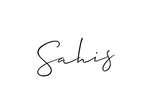 How to Draw Sahis signature style? Allison_Script is a latest design signature styles for name Sahis. Sahis signature style 2 images and pictures png