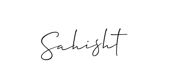 Best and Professional Signature Style for Sahisht. Allison_Script Best Signature Style Collection. Sahisht signature style 2 images and pictures png