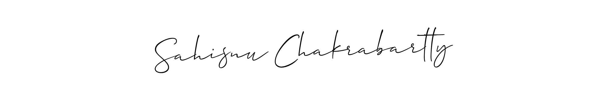 Make a short Sahisnu Chakrabartty signature style. Manage your documents anywhere anytime using Allison_Script. Create and add eSignatures, submit forms, share and send files easily. Sahisnu Chakrabartty signature style 2 images and pictures png