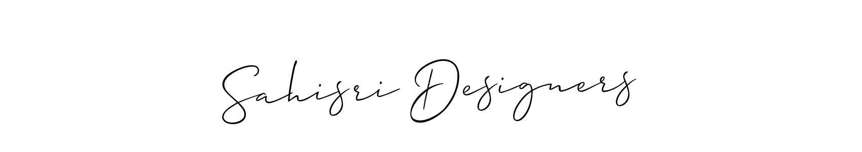 Make a beautiful signature design for name Sahisri Designers. With this signature (Allison_Script) style, you can create a handwritten signature for free. Sahisri Designers signature style 2 images and pictures png