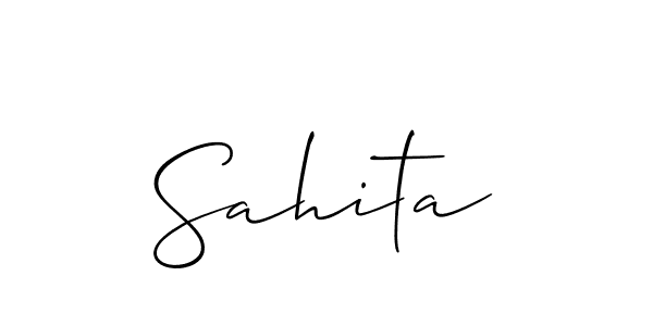 Make a short Sahita signature style. Manage your documents anywhere anytime using Allison_Script. Create and add eSignatures, submit forms, share and send files easily. Sahita signature style 2 images and pictures png