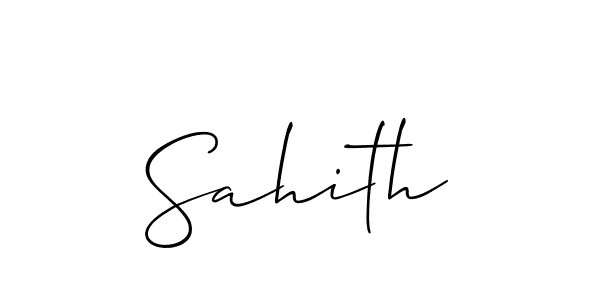 Allison_Script is a professional signature style that is perfect for those who want to add a touch of class to their signature. It is also a great choice for those who want to make their signature more unique. Get Sahith name to fancy signature for free. Sahith signature style 2 images and pictures png