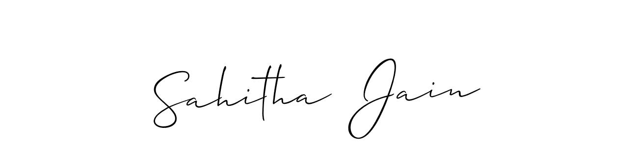 How to make Sahitha  Jain signature? Allison_Script is a professional autograph style. Create handwritten signature for Sahitha  Jain name. Sahitha  Jain signature style 2 images and pictures png