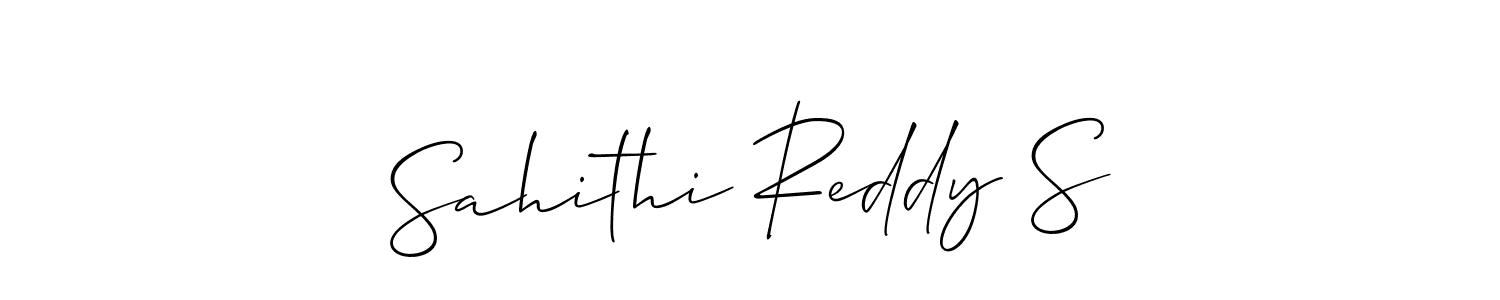 Allison_Script is a professional signature style that is perfect for those who want to add a touch of class to their signature. It is also a great choice for those who want to make their signature more unique. Get Sahithi Reddy S name to fancy signature for free. Sahithi Reddy S signature style 2 images and pictures png