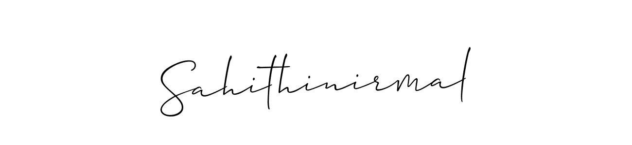 You can use this online signature creator to create a handwritten signature for the name Sahithinirmal. This is the best online autograph maker. Sahithinirmal signature style 2 images and pictures png