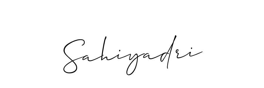 if you are searching for the best signature style for your name Sahiyadri. so please give up your signature search. here we have designed multiple signature styles  using Allison_Script. Sahiyadri signature style 2 images and pictures png