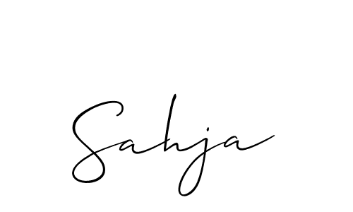 Design your own signature with our free online signature maker. With this signature software, you can create a handwritten (Allison_Script) signature for name Sahja. Sahja signature style 2 images and pictures png