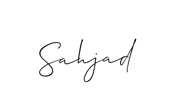 How to make Sahjad name signature. Use Allison_Script style for creating short signs online. This is the latest handwritten sign. Sahjad signature style 2 images and pictures png