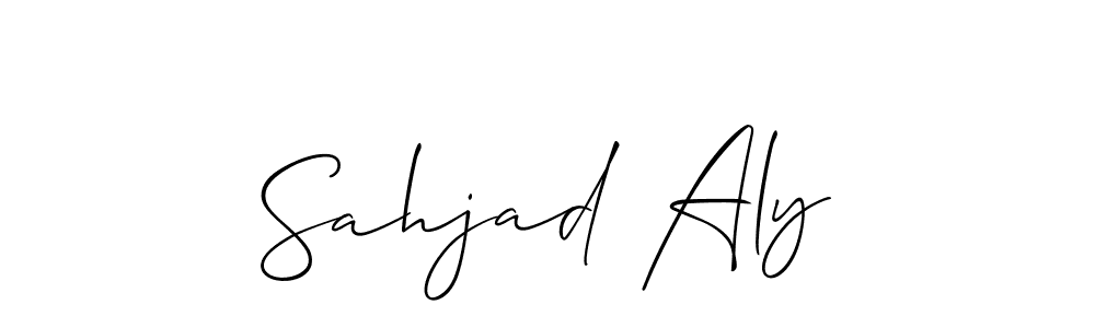 How to make Sahjad Aly name signature. Use Allison_Script style for creating short signs online. This is the latest handwritten sign. Sahjad Aly signature style 2 images and pictures png
