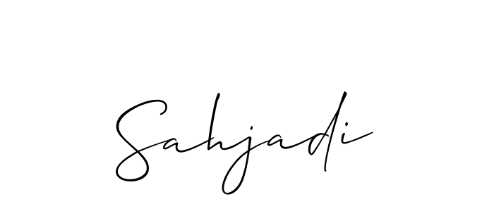 Also we have Sahjadi name is the best signature style. Create professional handwritten signature collection using Allison_Script autograph style. Sahjadi signature style 2 images and pictures png
