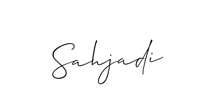 Also we have Sahjadi name is the best signature style. Create professional handwritten signature collection using Allison_Script autograph style. Sahjadi signature style 2 images and pictures png