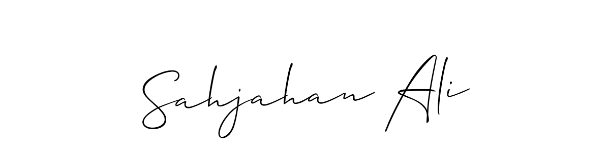 How to make Sahjahan Ali name signature. Use Allison_Script style for creating short signs online. This is the latest handwritten sign. Sahjahan Ali signature style 2 images and pictures png