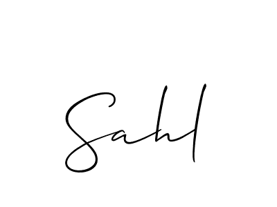 How to make Sahl name signature. Use Allison_Script style for creating short signs online. This is the latest handwritten sign. Sahl signature style 2 images and pictures png