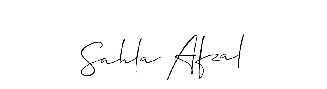 Also we have Sahla Afzal name is the best signature style. Create professional handwritten signature collection using Allison_Script autograph style. Sahla Afzal signature style 2 images and pictures png