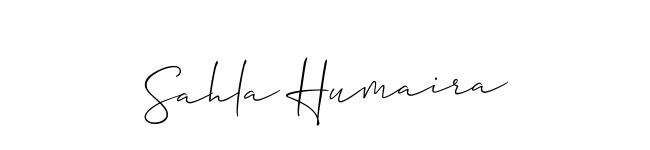Design your own signature with our free online signature maker. With this signature software, you can create a handwritten (Allison_Script) signature for name Sahla Humaira. Sahla Humaira signature style 2 images and pictures png