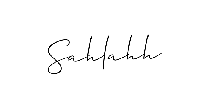 You should practise on your own different ways (Allison_Script) to write your name (Sahlahh) in signature. don't let someone else do it for you. Sahlahh signature style 2 images and pictures png