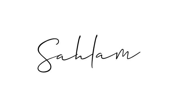 Best and Professional Signature Style for Sahlam. Allison_Script Best Signature Style Collection. Sahlam signature style 2 images and pictures png