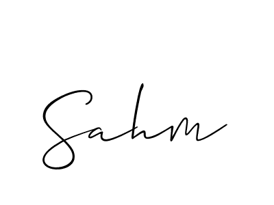 if you are searching for the best signature style for your name Sahm. so please give up your signature search. here we have designed multiple signature styles  using Allison_Script. Sahm signature style 2 images and pictures png